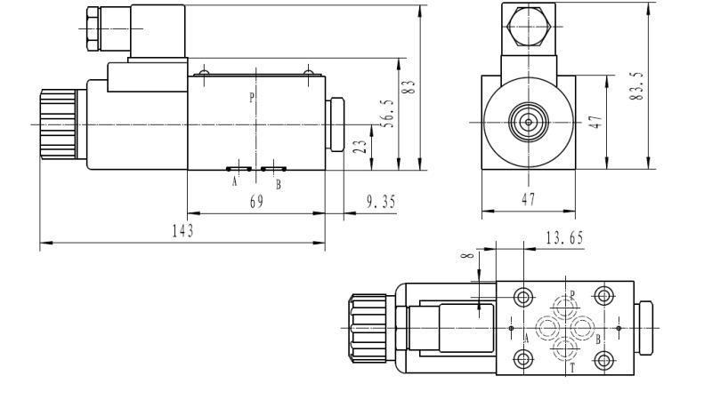 CETOP 3_1 DIMENSIUNI COIL 2A