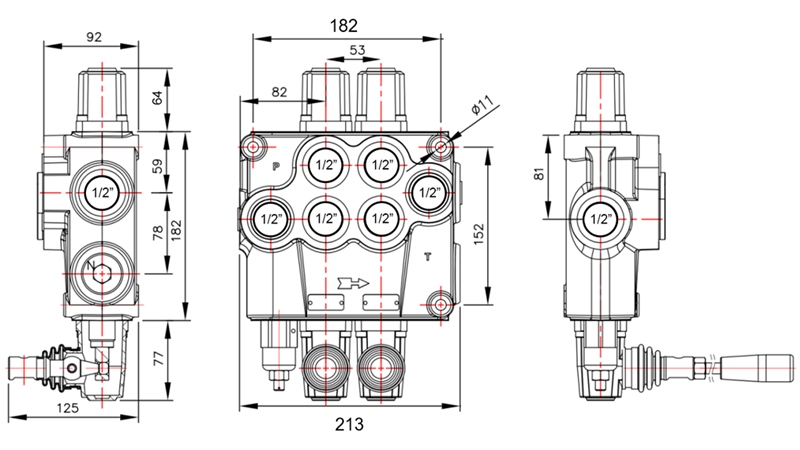 MANUAL SUPAPĂ HIDRAULICĂ MONOBLOC 2xP120