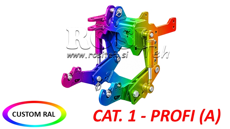TIRANȚI FRONTALI UNIVERSALI CAT. 1 - PROFI AUTOMATIC PENTRU TRACTOR 800 KG (RAL LA ALEGEREA DVS.)