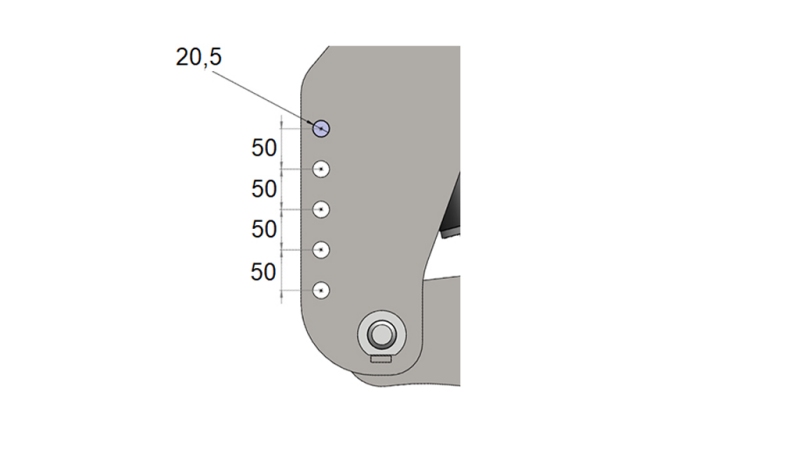 TIRANȚI FRONTALI UNIVERSALI PENTRU TRACTOR CAT.2 1500KG - VERDE (RAL 6001)