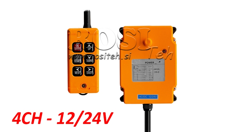CONTROL REMOT 4CH - 12/24V