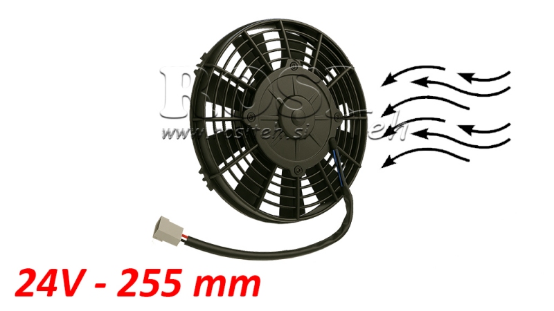 WENTYLATOR OSIOWY 255MM PUSH 24V