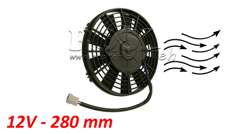 AXIÁLIS HŰTŐVENTILÁTOR 280MM PULL 12V