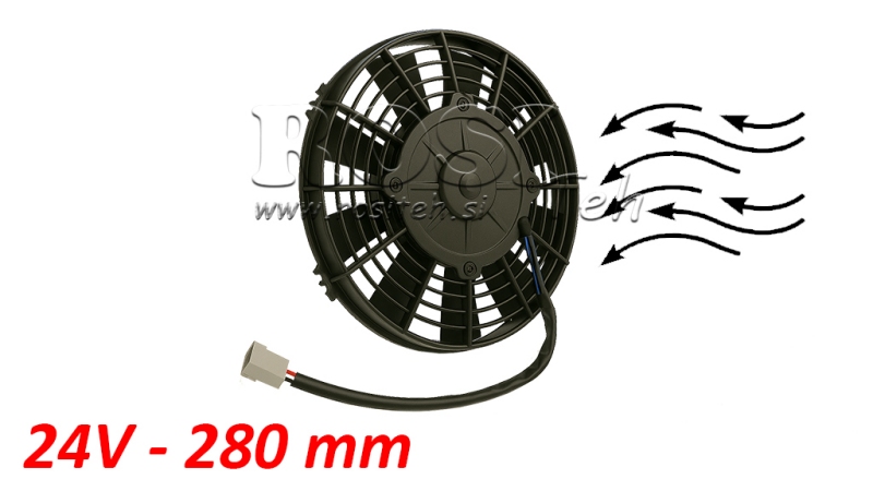 AXIÁLIS HŰTŐVENTILÁTOR 280MM PUSH 24V