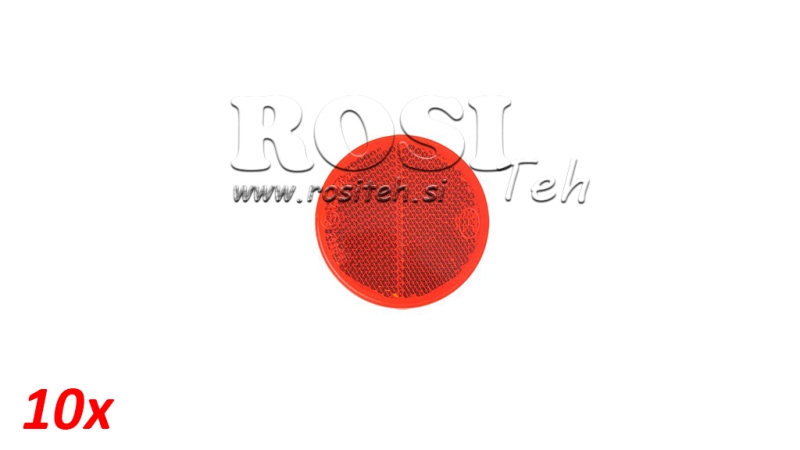 REFLECTOR ROTUND Φ 60 ROȘU (10BUC)
