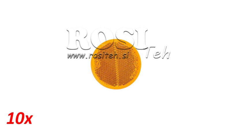 RÜCKSTRAHLER RUND FI60 - ORANGE (10 Stück Packung)