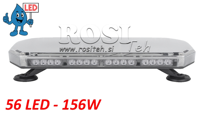 LED MAGNETYCZNE ŚWIATŁO OBROTOWE STROBOSKOPOWE 56 LED 156W 12V-24V