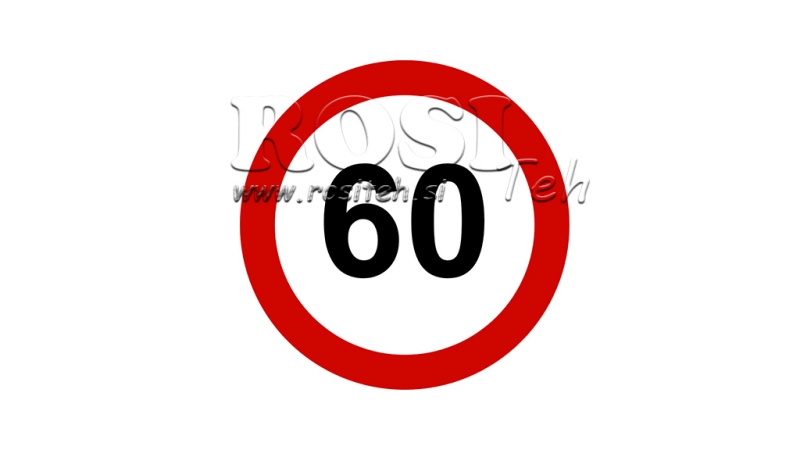 AUTOCOLANT LIMITĂ DE VITEZĂ 60KM/H