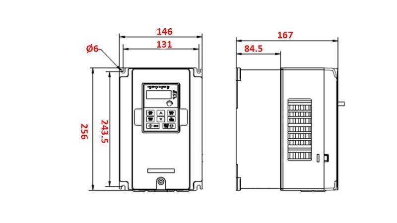 FREQUENCY CONVERTER-INVERTER 3Phase 4kW GD20-004G-4-EU