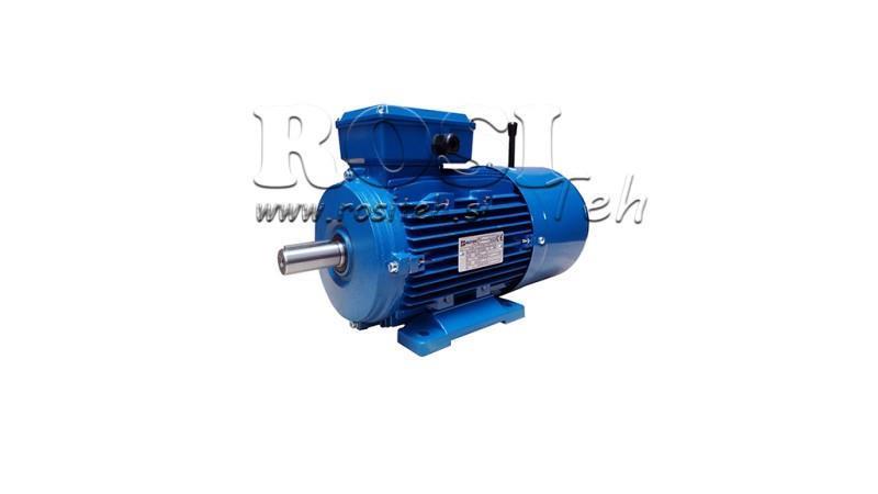 MOTEUR ÉLECTRIQUE 0.75kW AVEC FREIN MSH 80 2-4_1380rpm 3Phases pied-B3