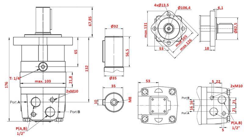 MOTOR HIDRAULIC MS 125