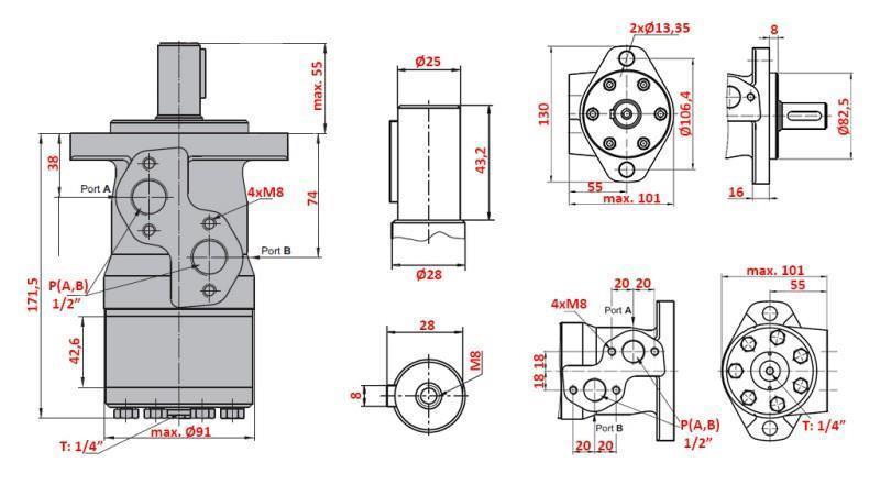 HYDRAULIKMOTOR MP 315