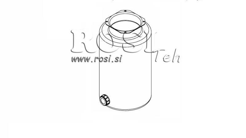 REZERVOR METALIC ROLL PP 10 LITRI ORIZONTAL-VERTICAL