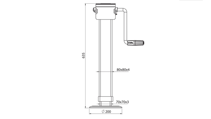 GÆNGE STØTTEBEN 380MM - 4.000KG