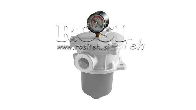 VACUUM METER FOR HYDRAULIC FILTER -1 - 0 BAR - 1/8