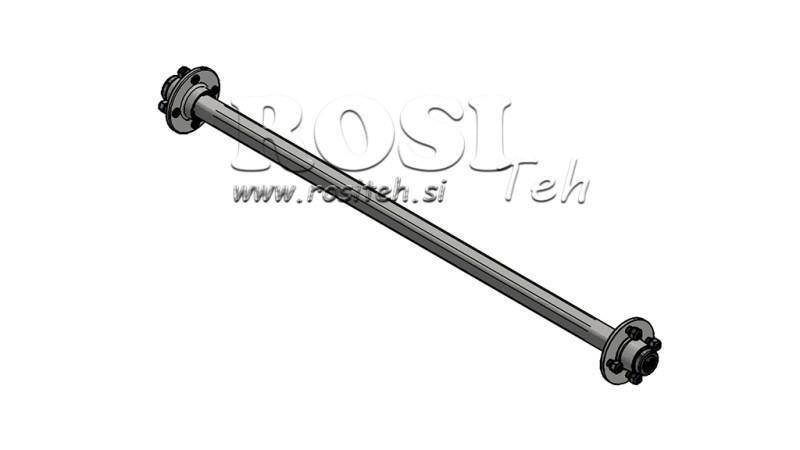 AXLE FOR TRAILER 950 KG WITHOUT BRAKE (1200 MM)