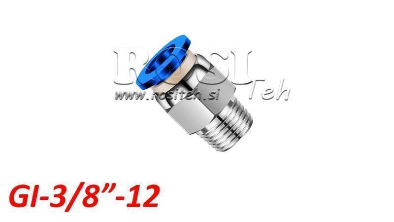CONNEXION DROITE À PLUG PNEUMATIQUE TPA AVEC FILET GI-038-12