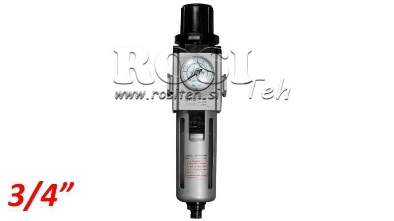 PNEUMATIC FILTER REGULATOR 600 G3/4 40µ 0-10b
