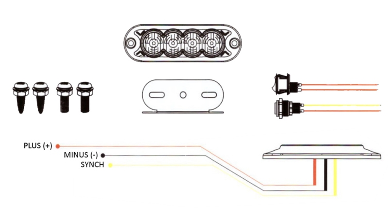 LAMPĂ STROBOSCOPICĂ LED 12/24 V
