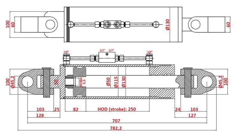 EXTRACTEUR HYDRAULIQUE SPÉCIAL - 4ème CLASSE 115/50-250 (180-380HP)(45.2mm)