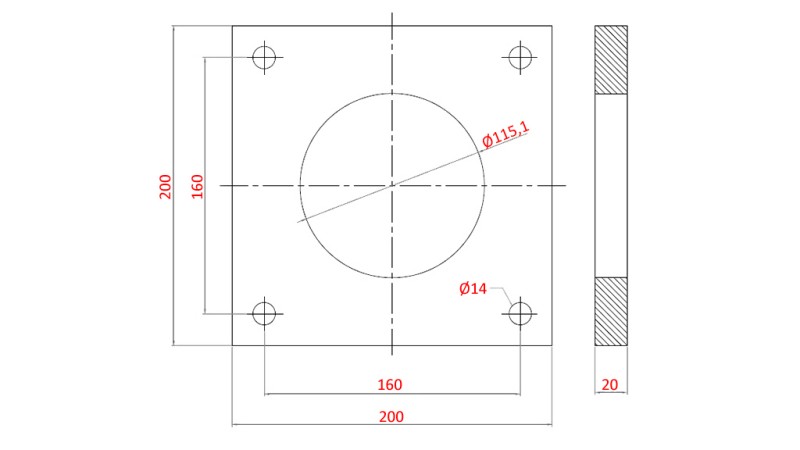 FLANGE FOR CYLINDER AL.100