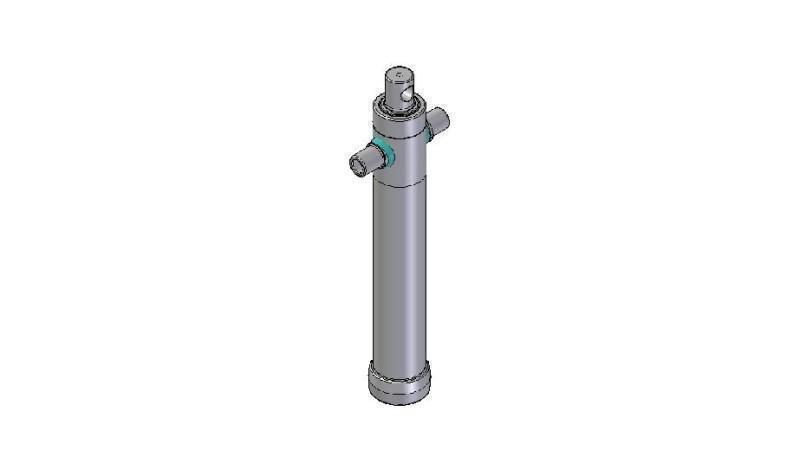 2025F -TELESCOPIC CYLINDER STANDARD/HOLE 2 STAGES STROKE 895 DIAMETER 80