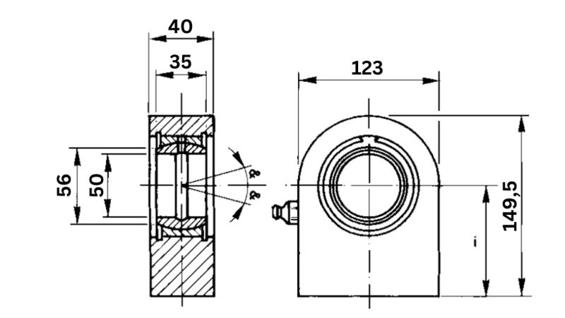 RULMENT OCHI DE SUDURĂ - PLATBAND FI 50/123