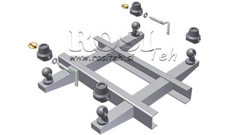 SET OF HOLDERS FOR DUMP TRUCK BOX FI60