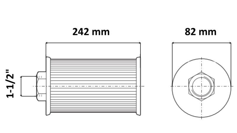 FILTRU HIDRAULIC DE SUCȚIE METAL 1 1/2 - 180 LIT