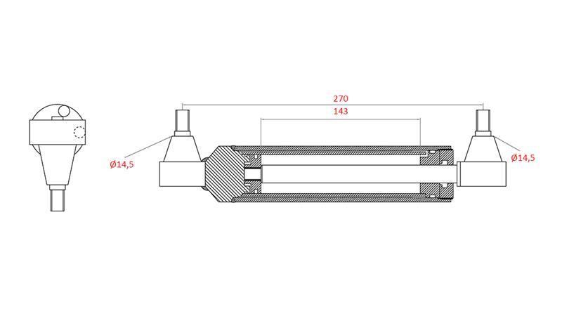 CILINDRU DE DIRECȚIE HIDRAULIC MASSEY FERGUSON OEM-3401240M91, 0011403U91, 192749M92, 168009M92, 183