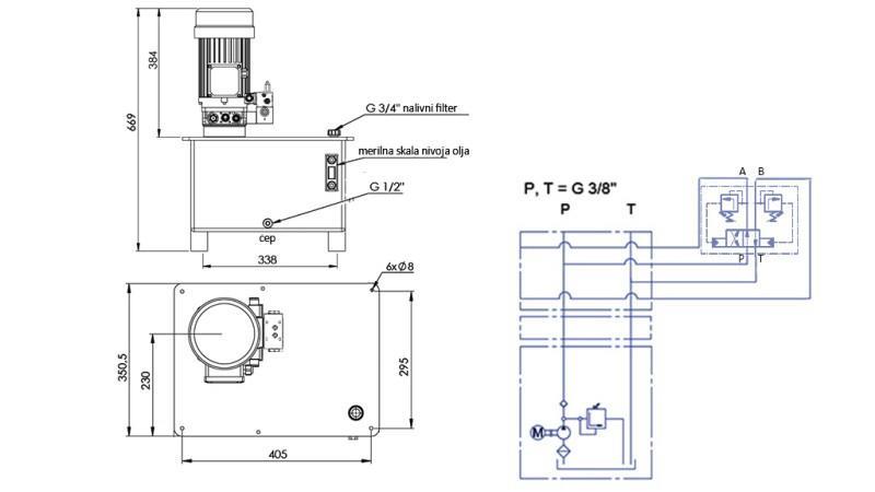 AGREGAT HIDRAULIC -RHA- 25lit PENTRU MOP DE FÂN