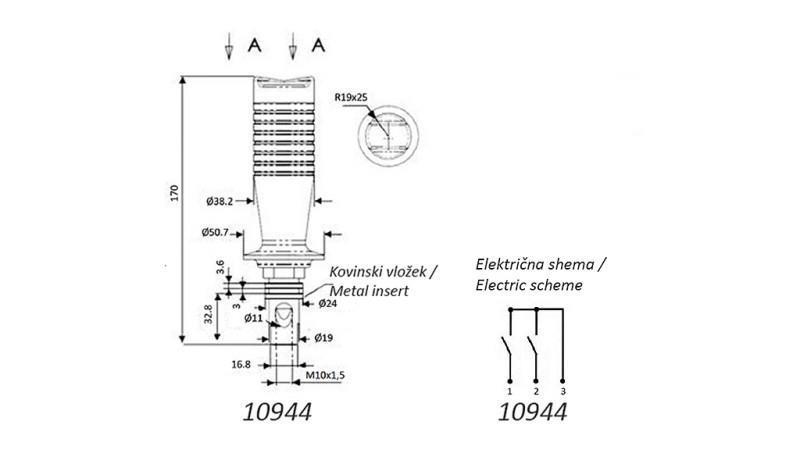 REMOTE CONTROL JOYSTICK - 1 BUTTON - DOUBLE