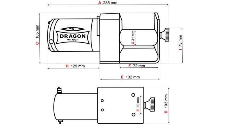 WINCH ELECTRIC 12 V DWM 2000 ST - 907 kg