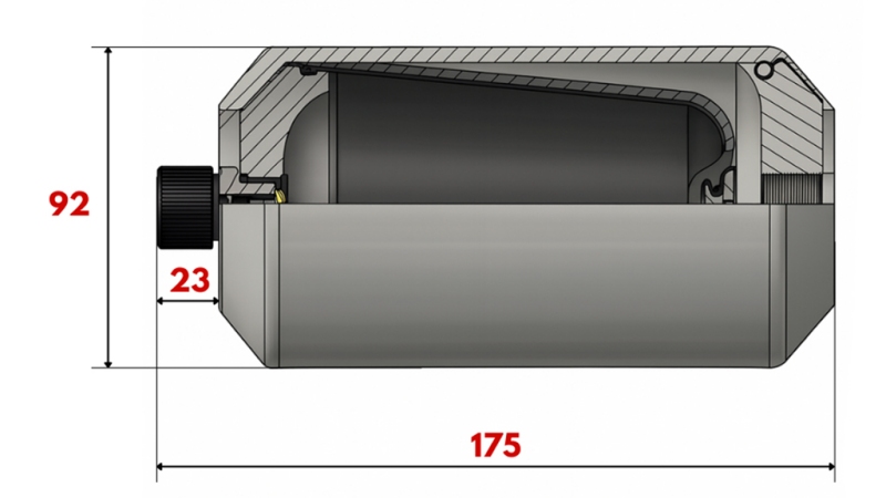 HIDRAVLIČNI AKUMULATOR 0,45 LIT - M18x1,5