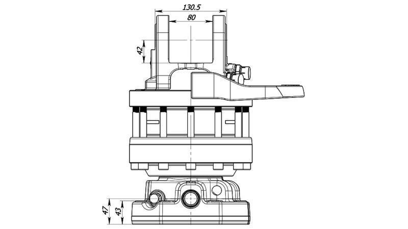 ROTATOR HIDRAULIC 10000/5000 KG CU FLANȘĂ