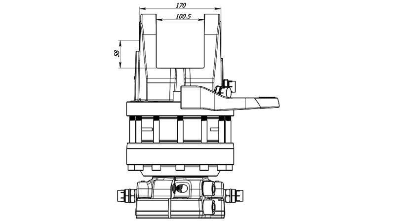 ROTATOR HIDRAULIC 12000/6000 KG CU FLANȘĂ