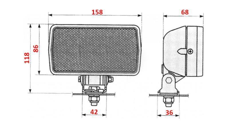 LAMPE DE TRAVAIL TRACTEUR COBO HALOGÈNE