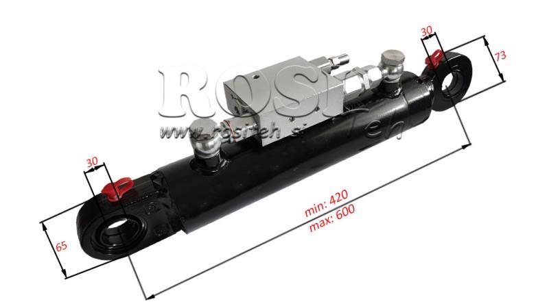 HYDRAULIC CYLINDER 60/40-180 WITH ROTARY VALVE - PLOW FOR SOIL