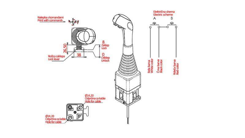 JOYSTICK NIMCO FOR WINCH BALL - 2x BUTTON