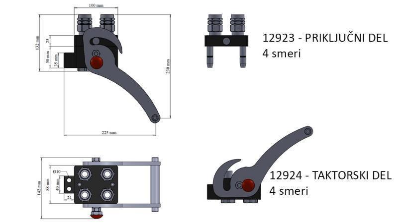 COUPLAGE MULTI-FASTER 4 voies BSP1/2 NOUVEAU TYPE PARTIE DE RACCORDEMENT
