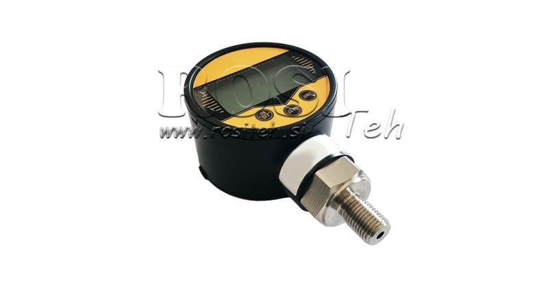 DIGITAL MANOMETER DN63 VERTIKAL 0 - 600 BAR - 1/4