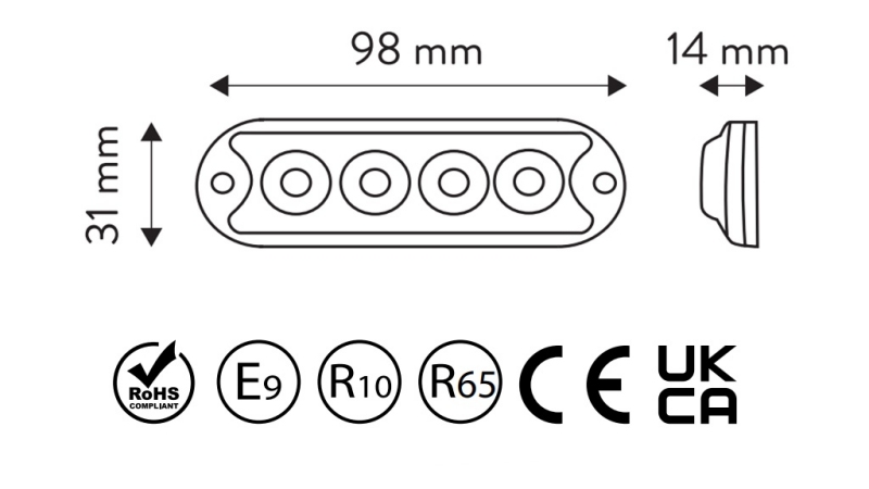 LAMPĂ STROBOSCOPICĂ LED 12/24 V
