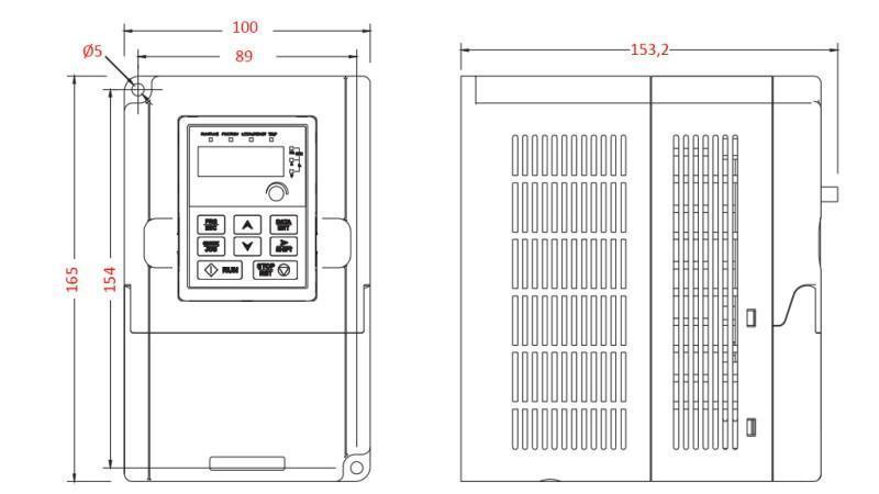 CONVERTOR DE FRECVENȚĂ-INVERTER 1Fază 2.2kW GD10-2R2G-S2-B