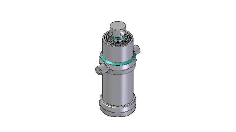 4045F -CILINDRO TELESCOPICO STANDARD/BUCO 4 STADI CORSO 1490 FI 170