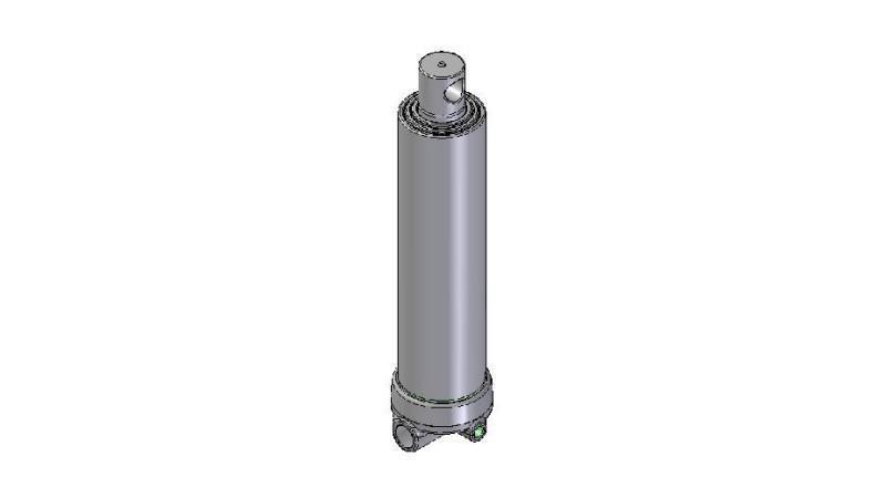 4637F -CILINDRU TELESCOPIC GĂURIT - GĂURIT 3 TREPTE CĂLĂTORIE 1493 FI 124