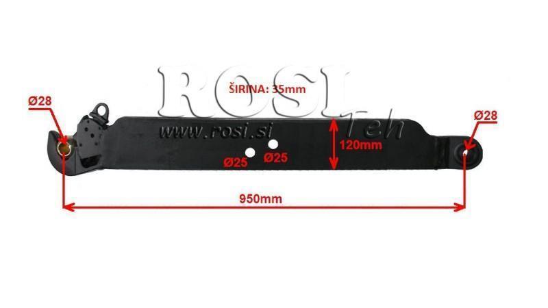 TRAKTOR LIFTARM TRE-PUNT LINKAGER CBM 120X35 MM - 950MM OP TIL 140HK