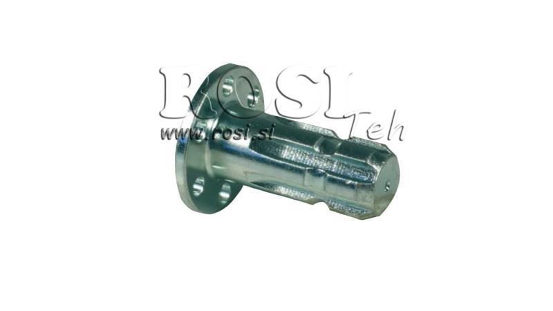 KARDANLED MED FLANGE 6 HULLER 1 3/8