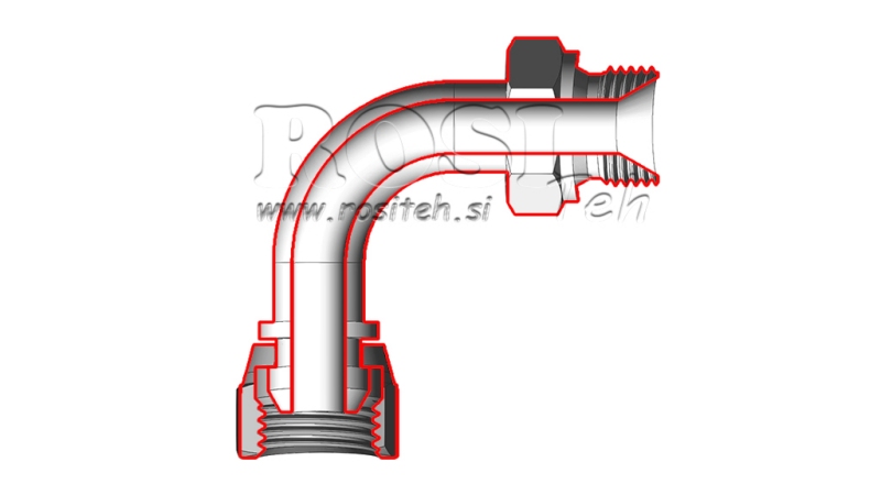 HIDRAVLIČNI KOLENO 90°  BSP MOŠKI-ŽENSKI M18x1,5