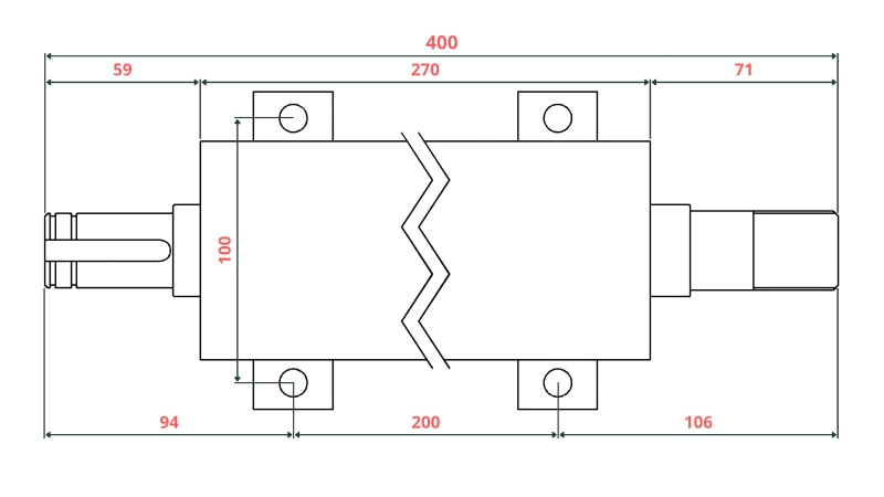 AX PENTRU CIRCULAR DIN FONTĂ 400MM (FILET STÂNG)