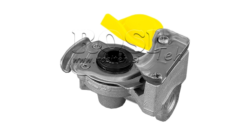 RACCORD RAPIDE MALE POUR AIR JAUNE AVEC VENTILE